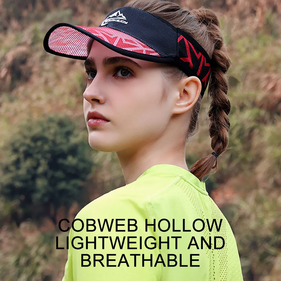 GTUBIKE No Slip Sun Hat Cooling Stretchy Visor Mesh Baseball Cap Top Empty Tennis Golf Cap Fishing Sun Protection Running Caps