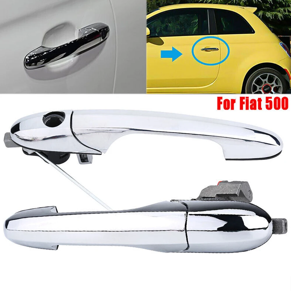 Für Fiat 500 2007–2020, Beifahrer, linke oder rechte Seite, verchromter Außentürgriff