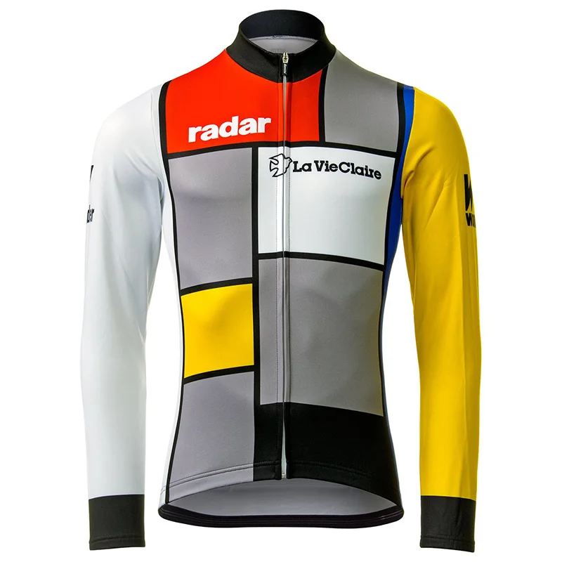 Retro Team Cycling Jersey Men Long Sleeve Winter Fleece & Thin Racing Classic Molteni Bicycle Clother Pdm Bike Clothing 3