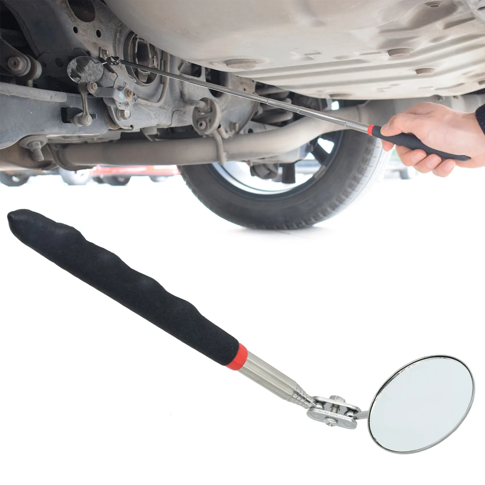 Black Undercar Inspection Mirror