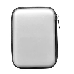 Compact External Hard Drive Protective Storage Case (T27 - silver)