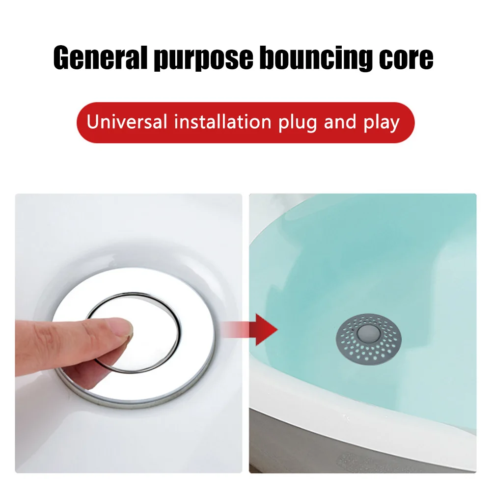 Universal Drain Cover Hair Catcher Silicone Pop-up Bathtub Drain