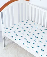 Draps-housses pour berceau en coton, drap de lit pour bébé 70x130cm, literie pour bébé 3
