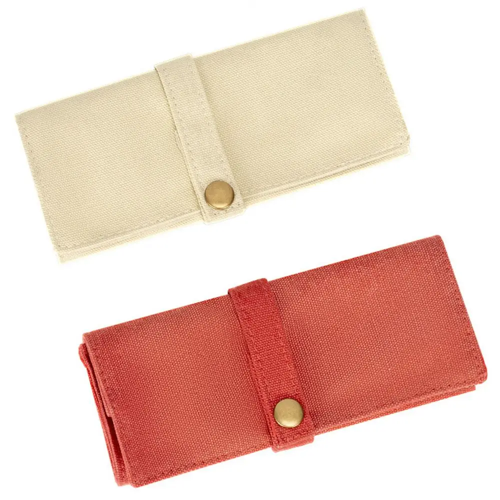 Portable 5 Slot Bracelets Packing Canvas Waterproof Watch Roll Bag Watch Strap Storage Bag Roll Case Necklace Storage Watchband Storage Bag Watch Storage Bag Watch Storage Pouch Watch Protector