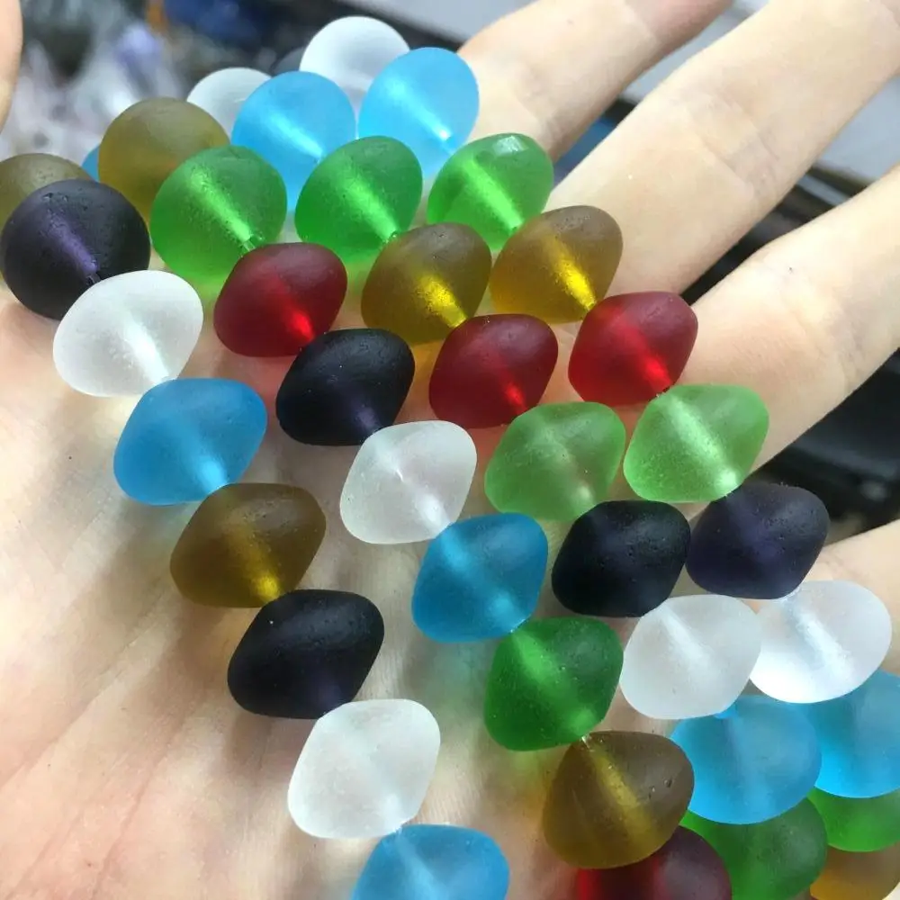 Matte Glass Multicolor Bead Glass Saucer Beads Loose Spacer Beads For Jewelry Making DIY Bracelet Necklace Accessroeis DIY
