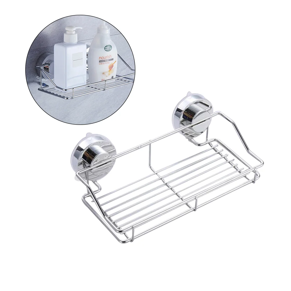 

Vacuum Suction Shower Basket Shelf Soap Holder Bath Organizer for Bathroom Kitchen Room