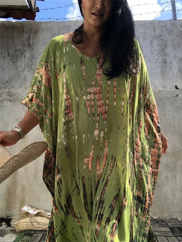 Fashion Casual Striped Print Long Dresses Women Bohemian V-neck Bat Sleeve Loose Slit Beach Dress Summer New Beachwear Vestidos 170 Fashion Casual Striped Print Long Dresses Women Bohemian V-neck Bat Sleeve Loose Slit Beach Dress Summer New Beachwear Vestidos