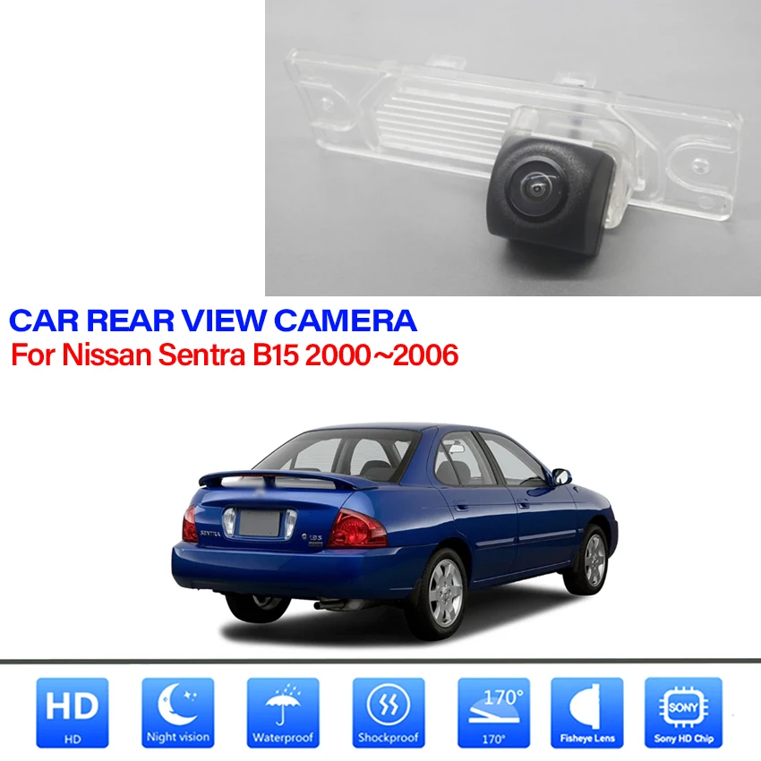 

Водонепроницаемая резервная камера заднего вида HD CCD ночного видения для Nissan Sentra B15 2000 ~ 2003 2004 2005 CCD камера номерного знака