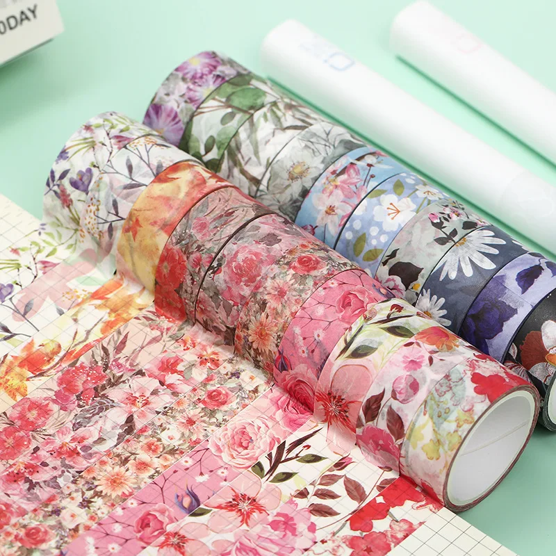 160 Rolls Cute Washi Tape Set Kawaii Animal with Bear Flower Clear