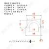 Outer Diameter 76mm Thickness 1mm 180 Degree Semi-Circular Dial With Positioning Hole Angle Plate Stainless Steel Angle Plate 4