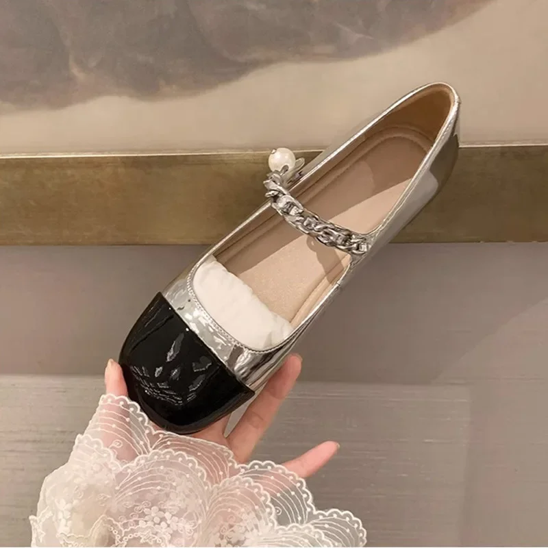 New 2025 Spring Summer Mary Janes Shoes Women Flats Elegant Brand Ladies Single Shoes Round toe Flat Big SIze 42 DX290 3 New 2025 Spring Summer Mary Janes Shoes Women Flats Elegant Brand Ladies Single Shoes Round toe Flat Big SIze 42 DX290 - Image 3