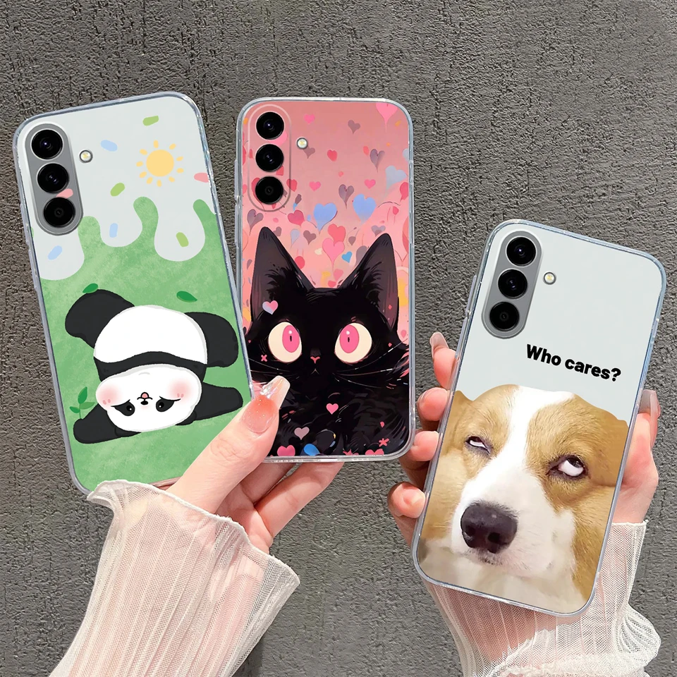 Pink Star Dinosaur Creative Silicone Clear Phone Case - Durable Bumper Housing Design