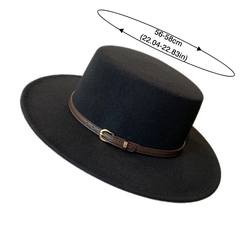 Fedora Classico Rosso Cappello Fedora A Tesa Larga In Feltro - Unisex