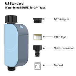 Smart WiFi Garden Watering Timer - Automatic Outdoor Sprinkler and Drip Irrigation Controller (WiFi - US)