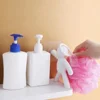 Self-adhesive Bathroom Shampoo Storage Racks Plastic Shelf Storage Organization Shelves Support Holder 3