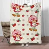 Warm Winter Blankets for Sofa Cover Blanket Strawberry Shortcake Luxury Blankets King Size Bed Throw Microfiber Bedding Knee Nap 1