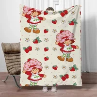 Warm Winter Blankets for Sofa Cover Blanket Strawberry Shortcake Luxury Blankets King Size Bed Throw Microfiber Bedding Knee Nap 1