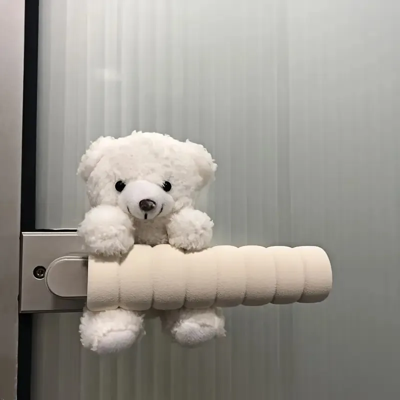 Adorable Bear-Shaped Door Handle Cover - Anti-Collision & Anti-Static Fabric Protector