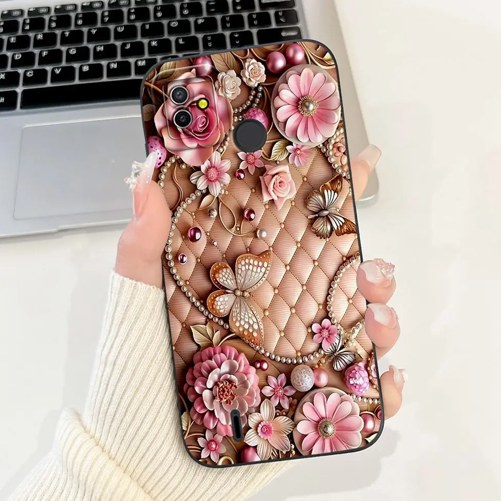 Silicone Cute Fashion Butterfly Flower Love Painted Phone Case