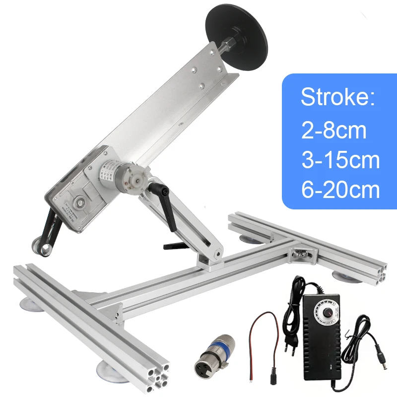 Big Thrust Telescopic Linear Actuator Set DC 24V  Adjustable Stroke and Speed with Foldable Bracket Suction Cup 3XLR Connector