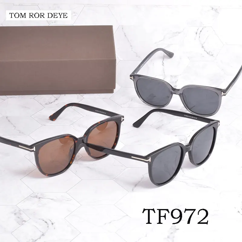 

Big Size TOM FOR DEYE Brand Sunglasses TF972 Classic Acetate Polarized Women UV 400 Sun Glasse