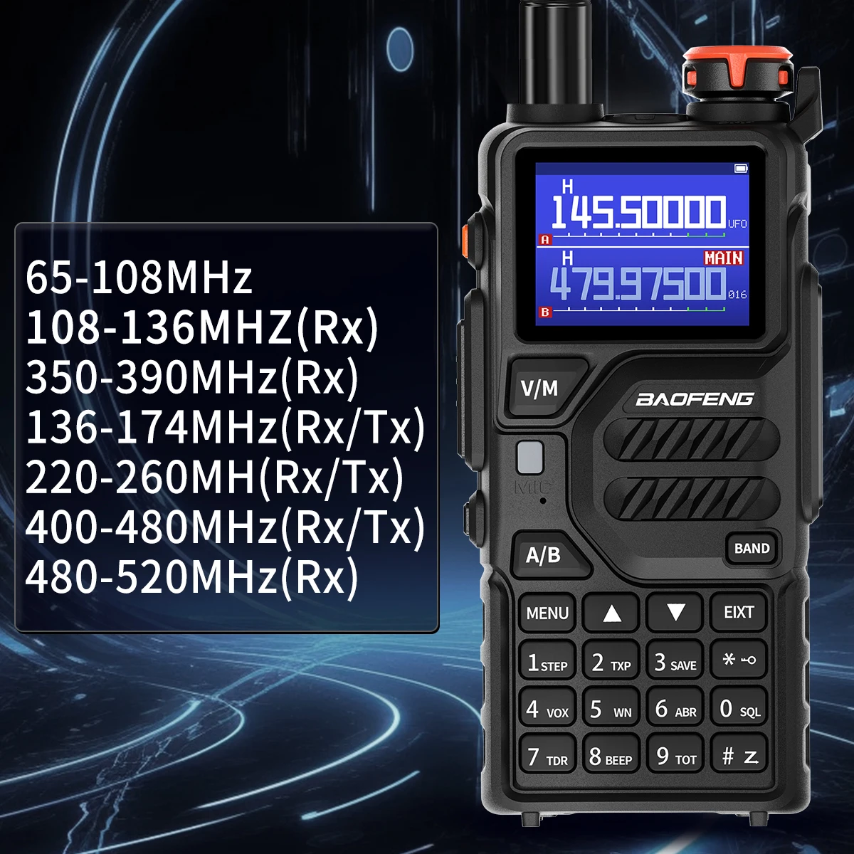 2x Baofeng UV-K5 PLUS Walkie Talkie Multi Band Wireless Copy Frequency 999Channels NOAA FM Type-C Long Range Two Way Ham Radio 3