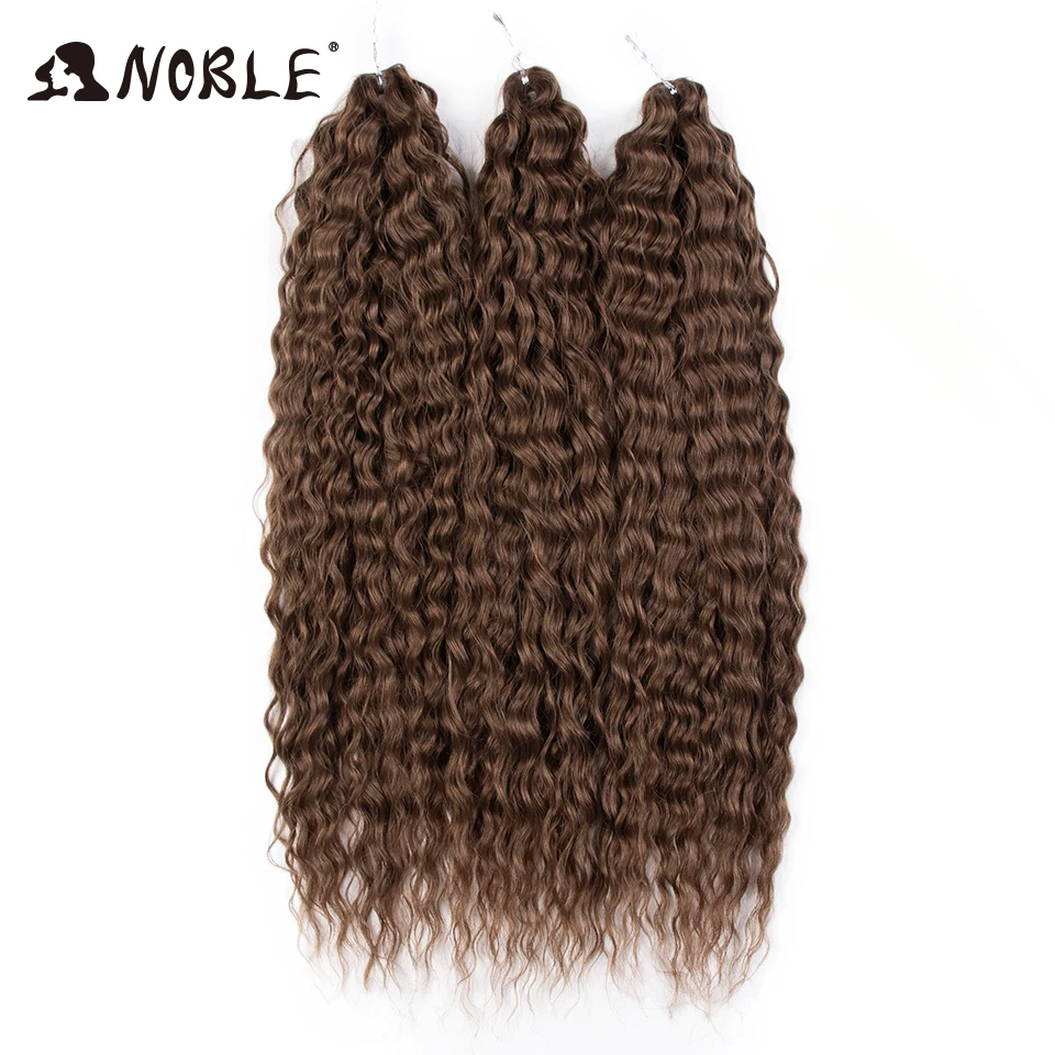 Noble Synthetic Hair Cosplay Water Wave 24Inch Twist Crochet Hair Braid Hair Ombre Blonde Pink Deep Wave Braiding Hair Extension