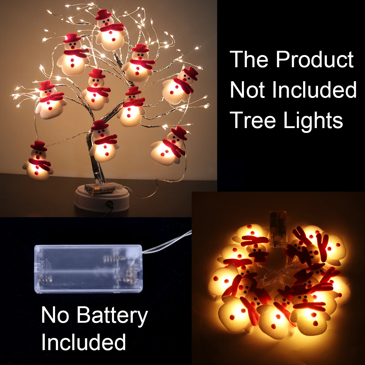 Snowman Christmas LED Garland String Lights 2