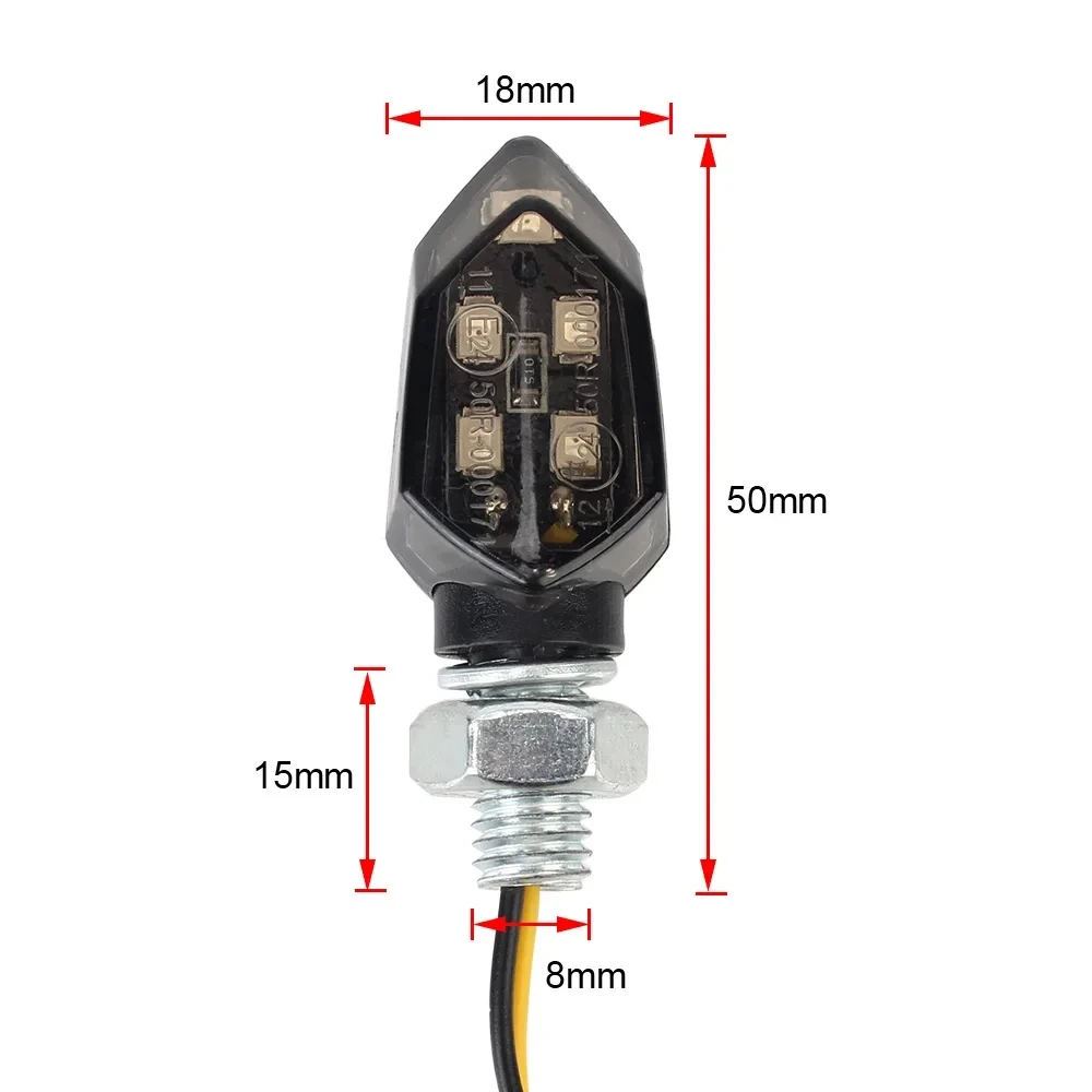 รูปสินค้า ไฟเลี้ยว LED สว่างคมชัด สีเหลืองอำพัน สำหรับมอเตอร์ไซค์