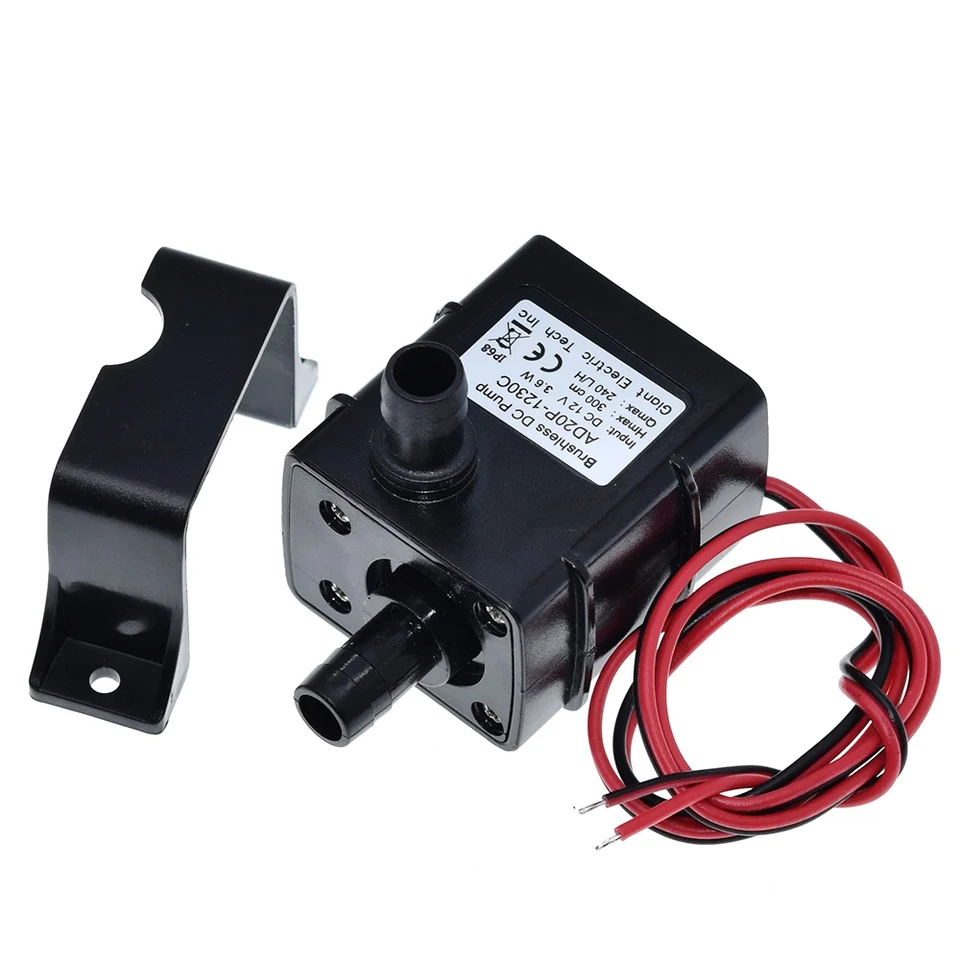 Mini Pompa Sommersa DC 12V Brushless – Portata 600L/h, Altezza 5m Per Acquario, Fontane, Raffreddamento PC - 2