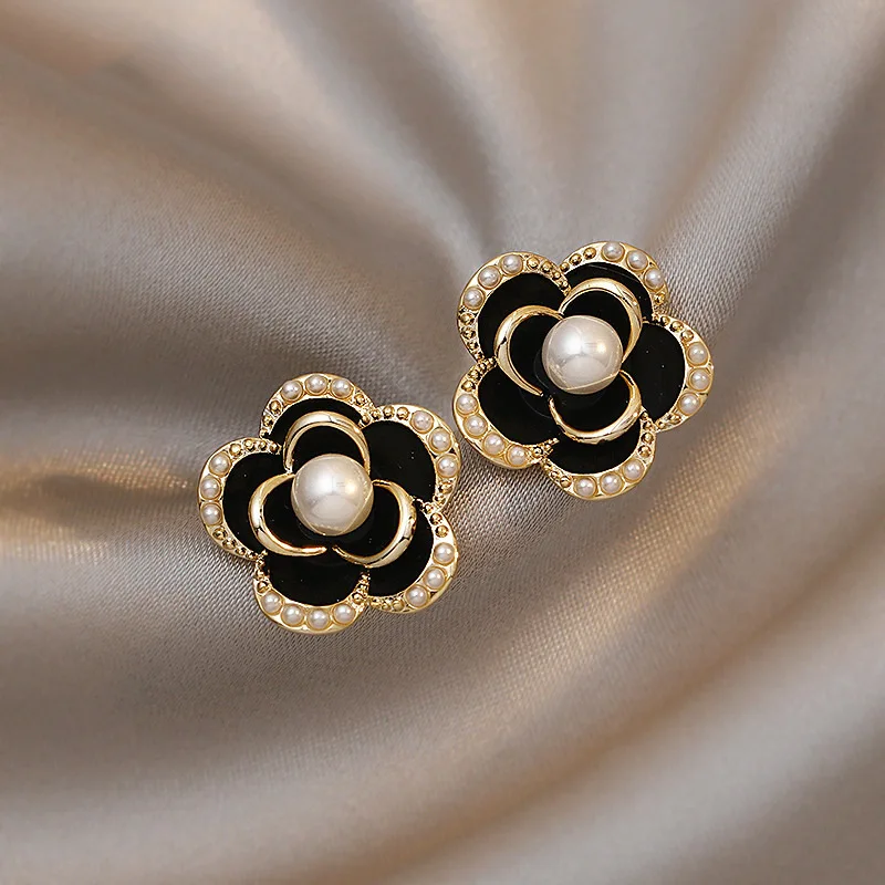 CHANEL, Jewelry, Chanel Fine Jewelry Black Onyx 8k White Gold Camellia  Bangle Bracelet