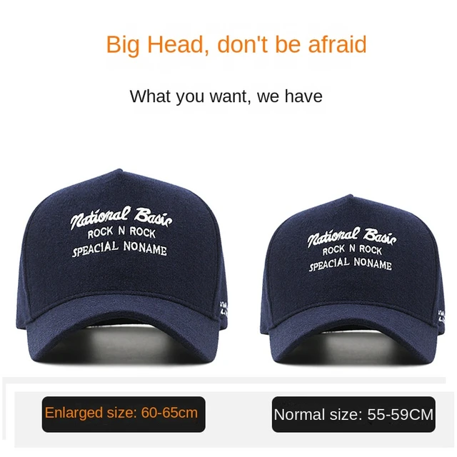 Baseball Caps for Big Head Men Women XXL Oversize High Crown Adjustable  Plain Mesh Trucker Hats 57-60cm 60-65cm Free Shipping - AliExpress