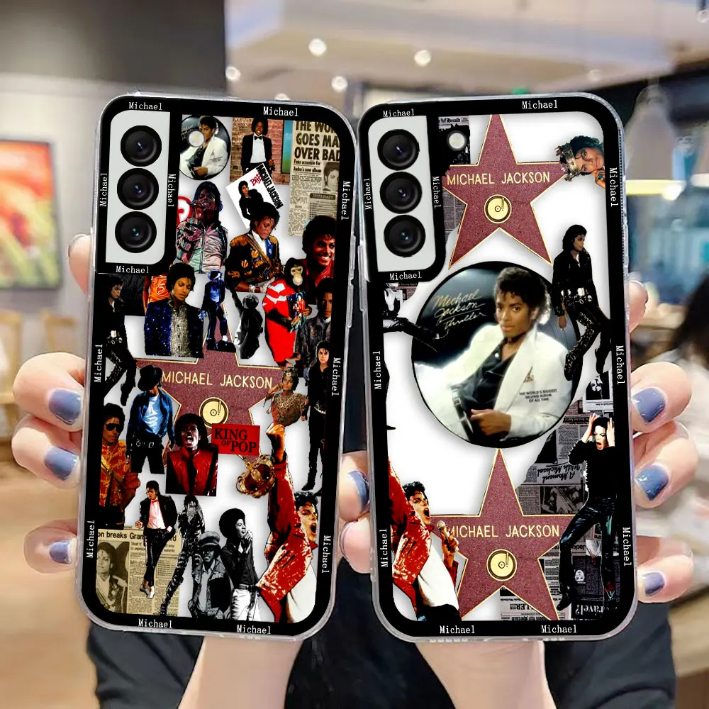 Crystal Clear Phone Case with Michael Jackson Dancer Design