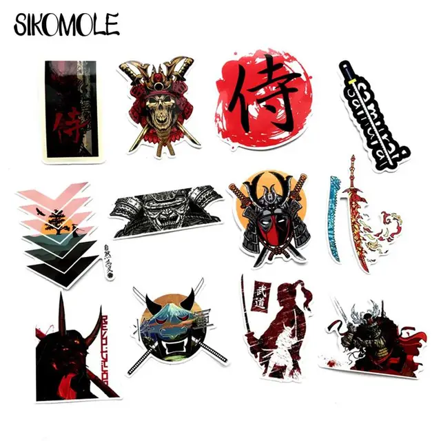 10/30/65pcs Japan Samurai Bushido Spirit Art Stickers DIY Mobile Phone Laptop Guitar Suitcase Skateboard Bike Decals Stickers F5 4