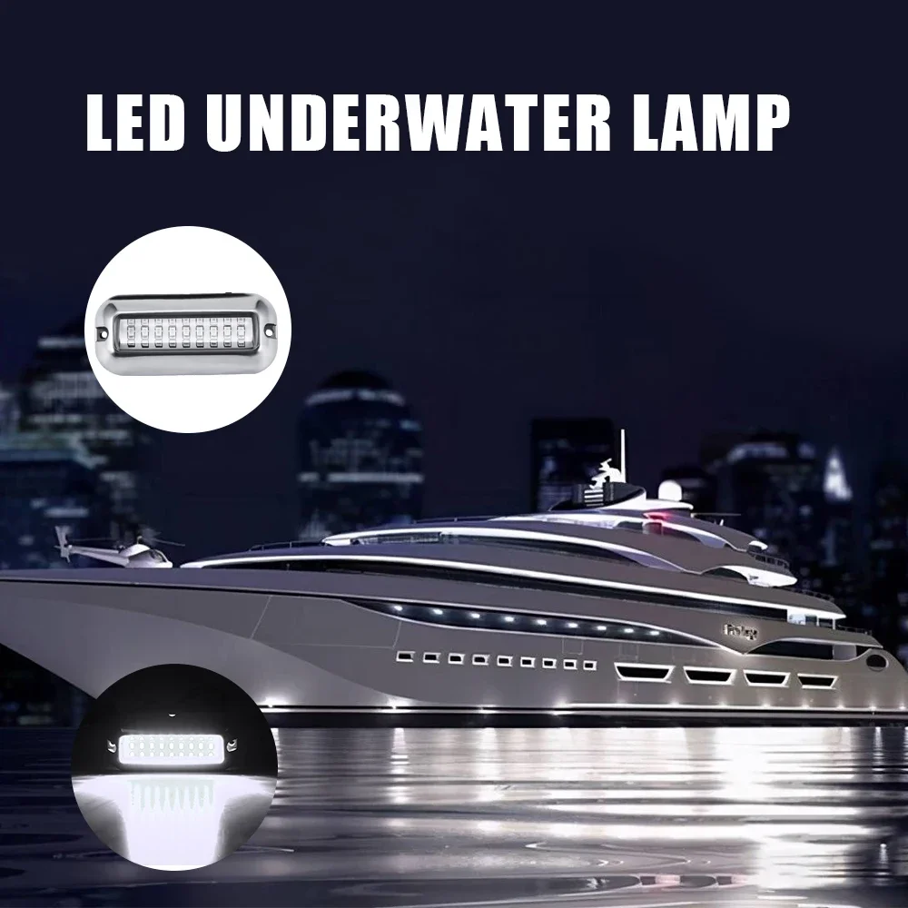 27LED 해양 트랜섬 램프 50W 항해용 램프 요트 보트 액세서리 보트 트랜섬 라이트 수중 폰툰 해양 선박 보트 도구