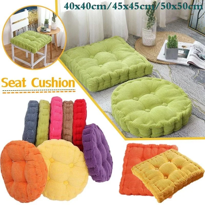 

Round Square Cotton Chair Seat Cushion Pad Tatami Cushion ForHome Car Office Booster Dinning Garden Armchair Chair Thick Cushion