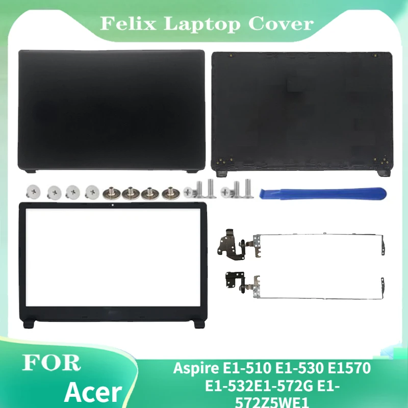 

NEW For Acer Aspire E1-510 E1-530 E1-570 E1-532 E1-572G E1-572 Z5WE1 Laptop LCD Back Cover Front Bezel Hinges Screen Back Cover