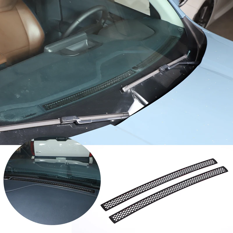 

2pcs Stainless Steel Car Interior Dashboard Air Conditioning Outlet Port Anti-Blocking Protection Cover For Ford Maverick 2022