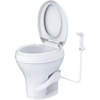 Toilet - Standard Height, Gravity Flush, Foot Pedal, Soft Close Lid with Sprayer Attachment, toliet 1