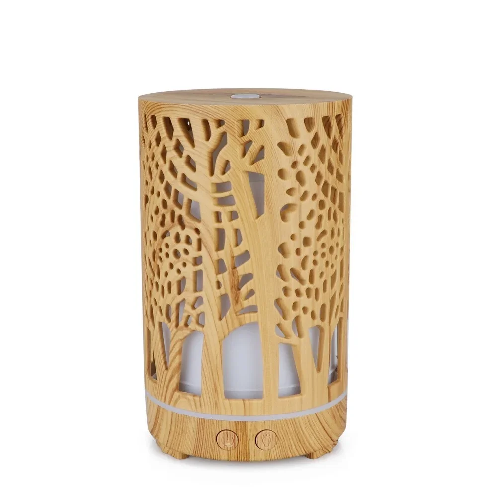 Description Picture 4 of item200ml 7 Color LED Diffuser Ultrasonic Air Humidifier Forest Essential Oil Diffuser Halloween Woodgrain essential oil diffuser