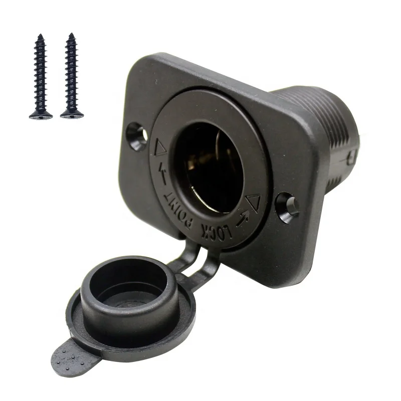 Auto 12V 20A Car Cigarette Lighter Socket Power Outlet Replacement Female Connector DC Socket