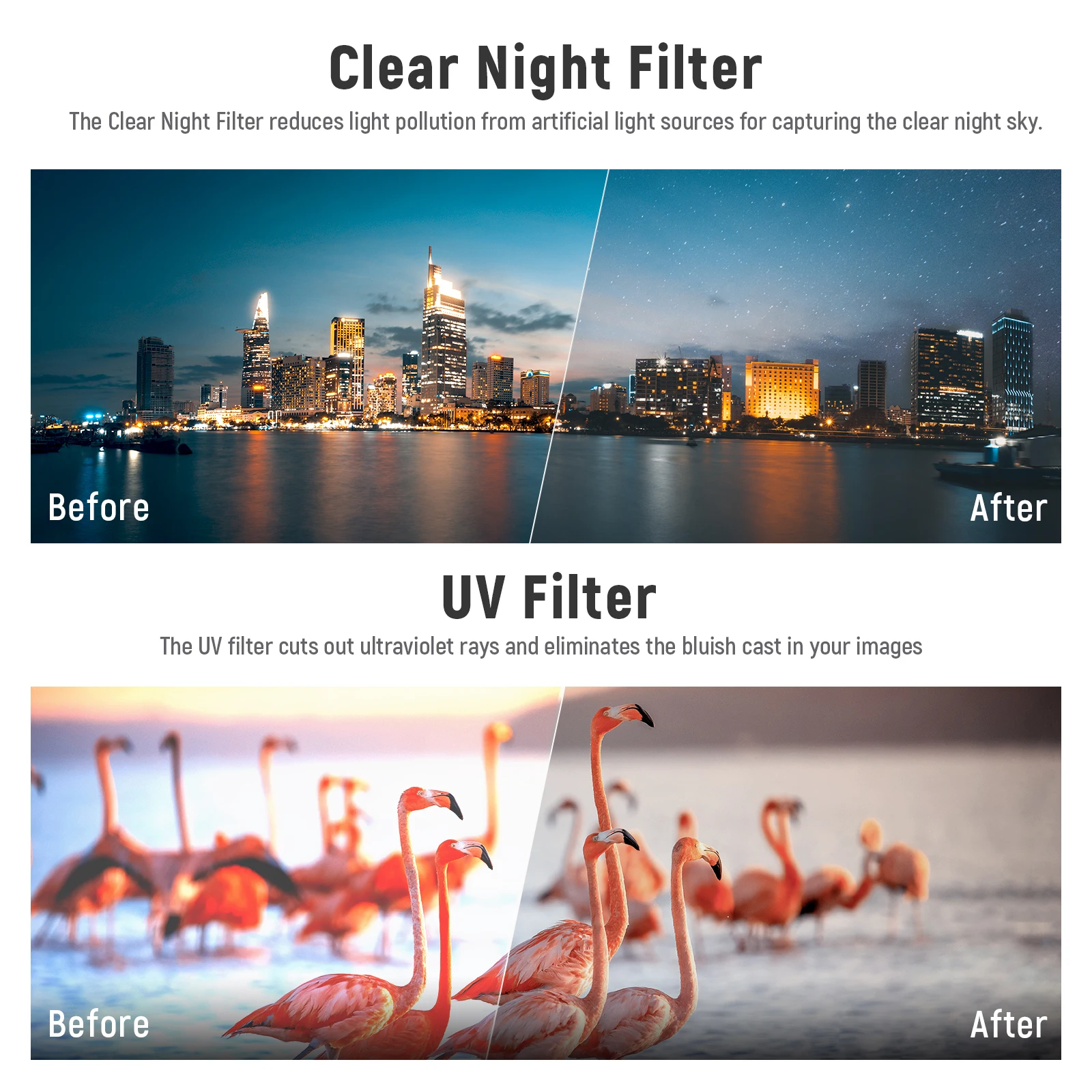 NEEWER Camera Lens Filter Kit For Mavic AIR 2S Multi-Coated Drone Filters Inclu