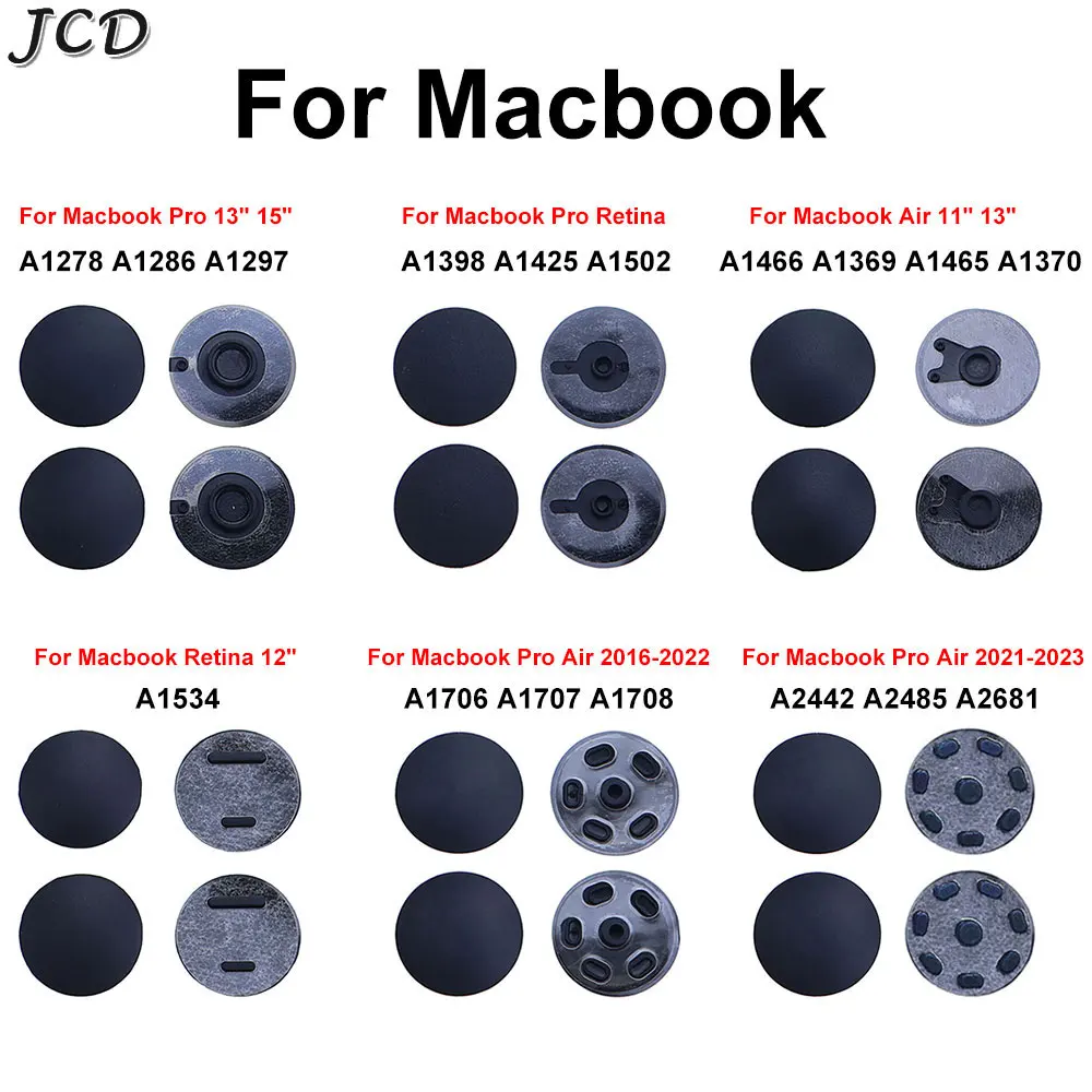 Laptop Foot Pad JCD 4pcs/set Bottom Case Rubber Feet For Macbook Pro Air A1278 A1286 A1297 A1465 A1466 A1398 A1425 A1502 A1534 A1706 A2442 A2681
