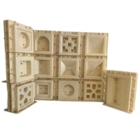 Three-in-one hollow brick decoration hollow brick decoration wall double-sided hollow cement net red hollow brick plastic mold