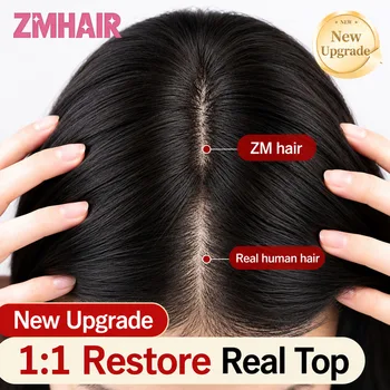 Parrucca in Capelli Umani Europei Grezzi 6x6 con Top in Seta, Effetto Cuoio Capelluto Realistico, Senza Colla, Stratificata, Liscia, Densità 150%, con Rete Elastica Frontale in PU