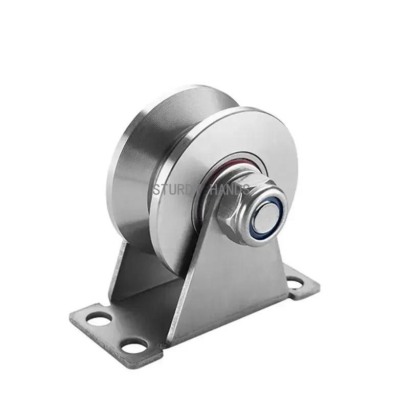 Stainless Steel Tripod Pulley Wire Rope Lifting Bearing Pulley Hanging Wheel Home Sliding Doors Track Wheel Hardware 1pc
