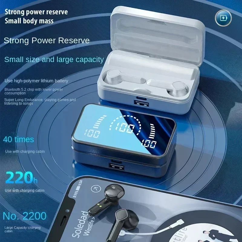 TWS S20 Earphones Bluetooth Wireless Earphones High-Fidelity Stereo Sports Gaming Waterproof Bluetooth Earphones 4