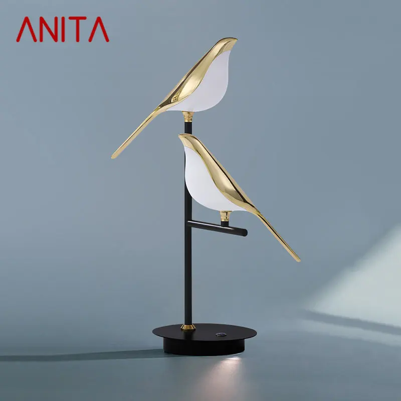 

ANITA Nordic Postmodern Table Lamp LED Creative Design Bird Decorative For Home Desk Living Room Bedroom Lights