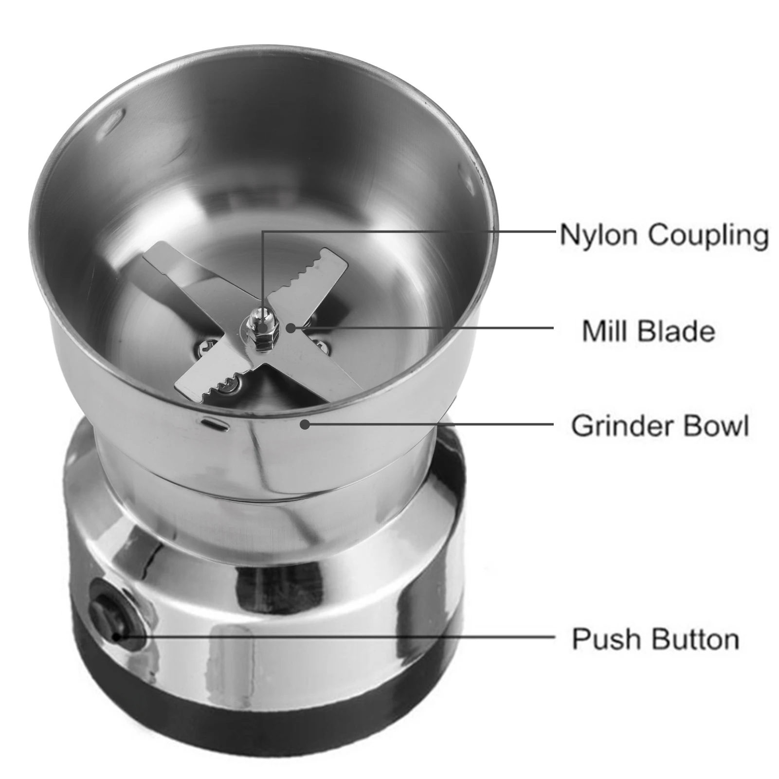 Smash Machine Electric Cereals Grain Grinder Mill Herbs Pulverizer Grinding Machine Tool Mental Electric Coffee Bean Grinder 4