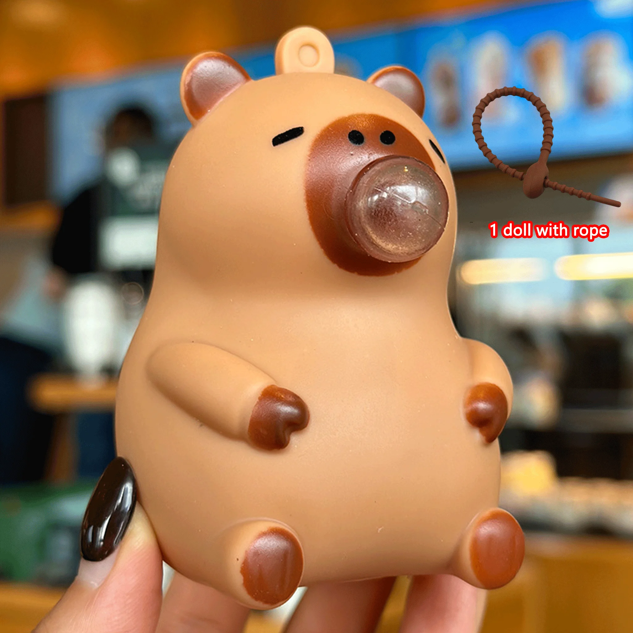 Capybara Doll Pinch Pendant Toy - Scale Reference